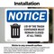 Signmission Lid Trash Container Remain Closed All Times, 5 in W x Rectangle, Vinyl Decal OS-2PACK-NS-D-35-L-15883 - alternate 6